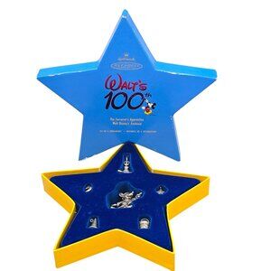 Vintage 2001 Walt Disney 100th Hallmark Keepsake Ornaments in Box SET OF 5